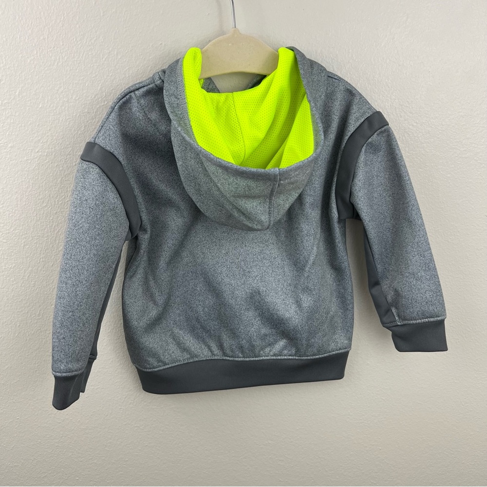 Nike Dri-Fit 18 month Charcoal and Lime Green Hoodie - Picture 3 of 6